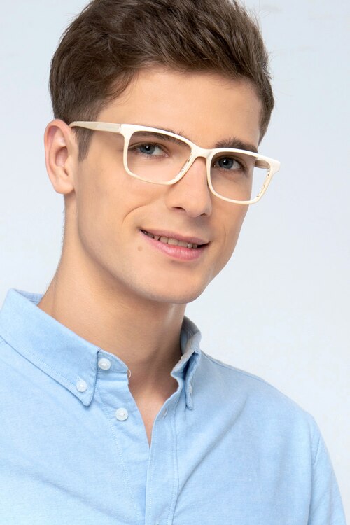 Prologue Cream AcetateEyeglass Frames for Men from EyeBuyDirect