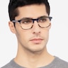 Prelude Blue Striped AcetateEyeglass Frames for Men from EyeBuyDirect