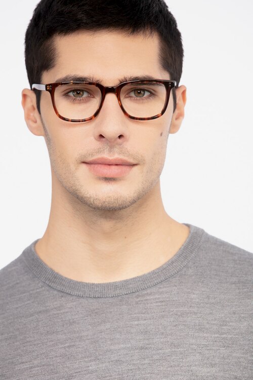 Kent Brown Striped AcetateEyeglass Frames for Men from EyeBuyDirect