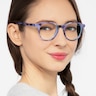 Lariat Purple Striped AcetateEyeglass Frames for Women from EyeBuyDirect