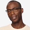 Botanist Gray Brown AcétateMontures de lunettes de vue pour Hommes d'EyeBuyDirect