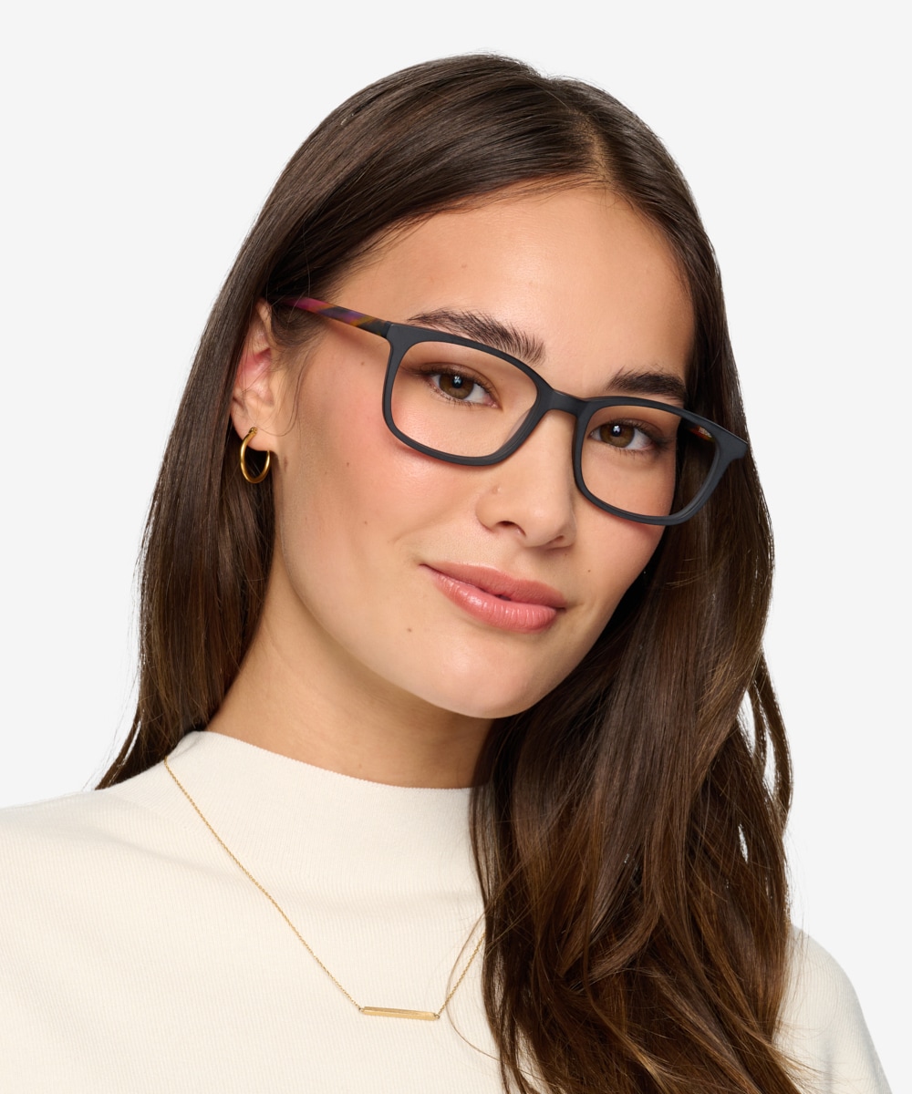 Black frame glasses deals womens