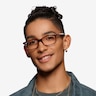 Mandi Brown Striped AcetateEyeglass Frames for Men from EyeBuyDirect