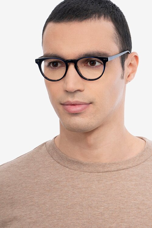 Notting Hill Blue Floral AcetateEyeglass Frames for Men from EyeBuyDirect