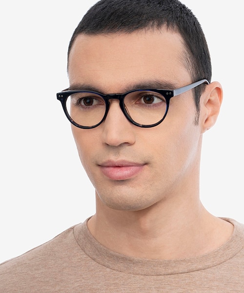 Notting Hill Blue Floral AcetateEyeglass Frames for Men from EyeBuyDirect