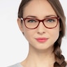 Prodigy Burgundy AcetateEyeglass Frames for Women from EyeBuyDirect