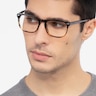 Costello Brown Striped AcetateEyeglass Frames for Men from EyeBuyDirect
