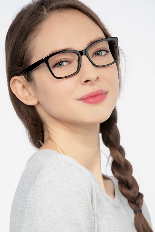 Mode Noir AcétateMontures de lunettes de vue pour Femmes d'EyeBuyDirect