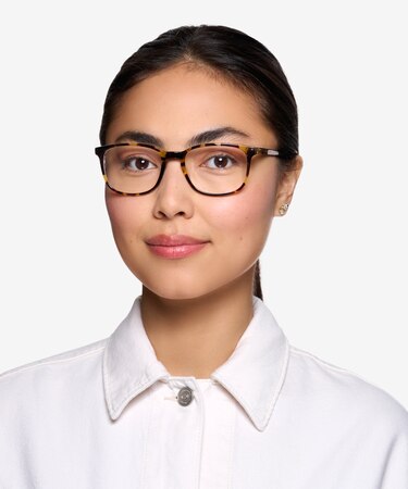 Tortoise Emblem -  Acetate Eyeglasses