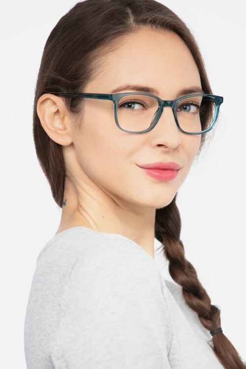 Emblem Bleu AcétateMontures de lunettes de vue pour Femmes d'EyeBuyDirect