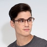 Illusion Tortoise Clear AcetateEyeglass Frames for Men from EyeBuyDirect