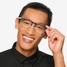 Illusion Striped Clear AcetateEyeglass Frames for Men from EyeBuyDirect