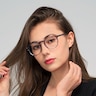 Planete Gray Clear AcetateEyeglass Frames for Women from EyeBuyDirect