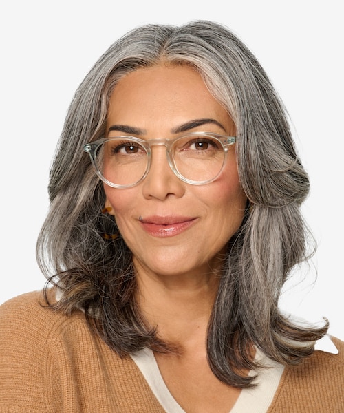 Planete Clear Blue AcetateEyeglass Frames for Women from EyeBuyDirect