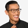 Illusion Gray Striped AcétateMontures de lunettes de vue pour Hommes d'EyeBuyDirect