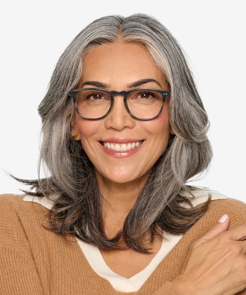 Illusion Gray Striped AcétateMontures de lunettes de vue pour Femmes d'EyeBuyDirect