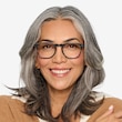Illusion Gray Striped AcetateEyeglass Frames for Women from EyeBuyDirect