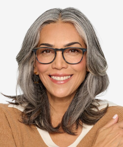 Illusion Gray Striped AcetateEyeglass Frames for Women from EyeBuyDirect