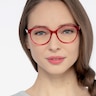 Laya Red AcetateEyeglass Frames for Women from EyeBuyDirect