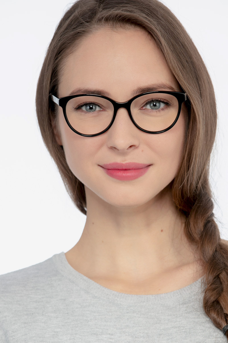 Laya Oval Black Glasses for Women Eyebuydirect