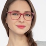 Cannes Clear Raspberry AcetateEyeglass Frames for Women from EyeBuyDirect