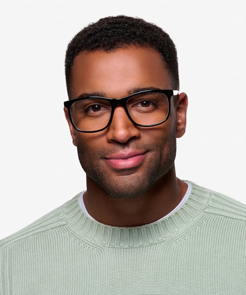 Ballast Black AcetateEyeglass Frames for Men from EyeBuyDirect
