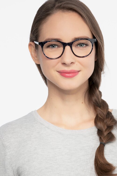 Delle Gray Floral AcétateMontures de lunettes de vue pour Femmes d'EyeBuyDirect