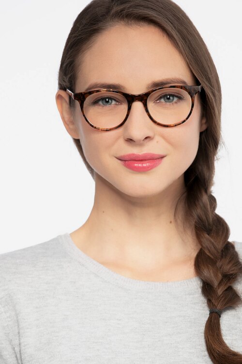 Delle Brown Floral AcetateEyeglass Frames for Women from EyeBuyDirect