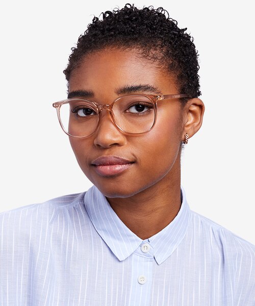 Lucia Champagne PlasticEyeglass Frames for Women from EyeBuyDirect