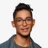 Lucia Matte Black PlasticEyeglass Frames for Men from EyeBuyDirect