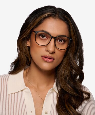 Matte Black Lucia -  Lightweight Plastic Eyeglasses