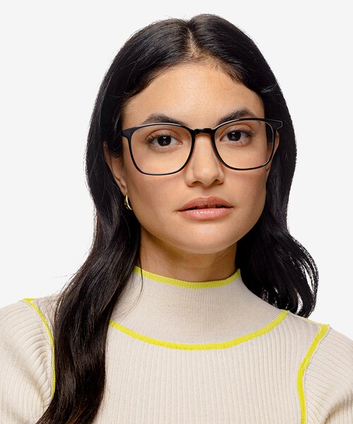 Trenton Black PlasticEyeglass Frames for Women from EyeBuyDirect