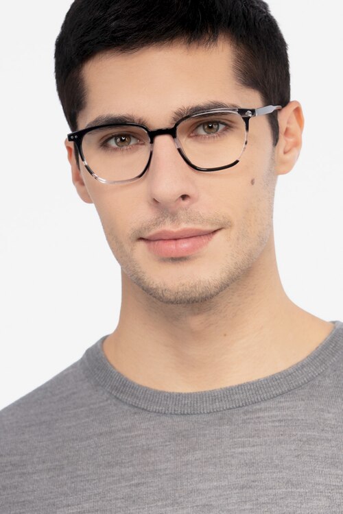 Regalia Gray Striped AcetateEyeglass Frames for Men from EyeBuyDirect