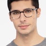 Regalia Gray Striped AcetateEyeglass Frames for Men from EyeBuyDirect