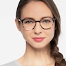 Regalia Gray Striped AcetateEyeglass Frames for Women from EyeBuyDirect