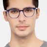Regalia Bleu AcétateMontures de lunettes de vue pour Hommes d'EyeBuyDirect