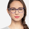 Regalia Bleu AcétateMontures de lunettes de vue pour Femmes d'EyeBuyDirect