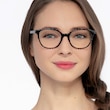 Pixels Black Floral AcetateEyeglass Frames for Women from EyeBuyDirect