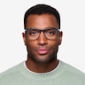Etched Clear Blue AcétateMontures de lunettes de vue pour Hommes d'EyeBuyDirect