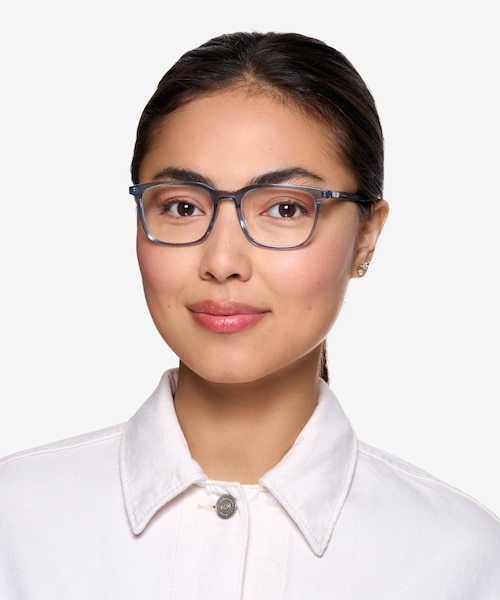 Etched Clear Blue AcetateEyeglass Frames for Women from EyeBuyDirect