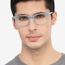 Etched Blue AcetateEyeglass Frames for Men from EyeBuyDirect