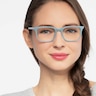 Etched Blue AcetateEyeglass Frames for Women from EyeBuyDirect