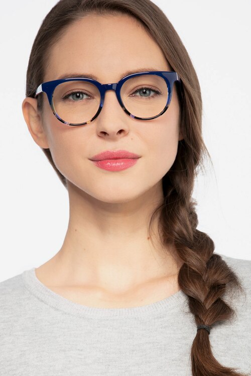 Rialto Blue Floral AcétateMontures de lunettes de vue pour Femmes d'EyeBuyDirect