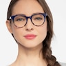 Rialto Blue Floral AcétateMontures de lunettes de vue pour Femmes d'EyeBuyDirect