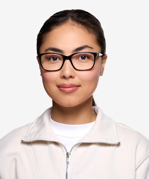 Demo Black AcetateEyeglass Frames for Women from EyeBuyDirect