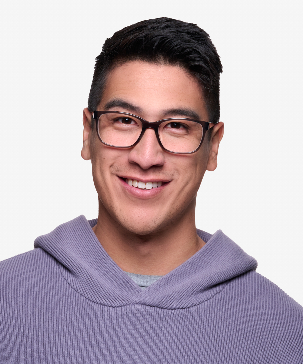 Demo Rectangle Gray Glasses for Men Eyebuydirect Canada