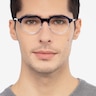 Moby Clear Blue AcétateMontures de lunettes de vue pour Hommes d'EyeBuyDirect