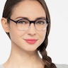 Moby Clear Blue AcétateMontures de lunettes de vue pour Femmes d'EyeBuyDirect