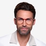 Macaron Clear Pink PlasticEyeglass Frames for Men from EyeBuyDirect