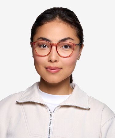 Clear Pink Macaron -  Lightweight Plastic Eyeglasses